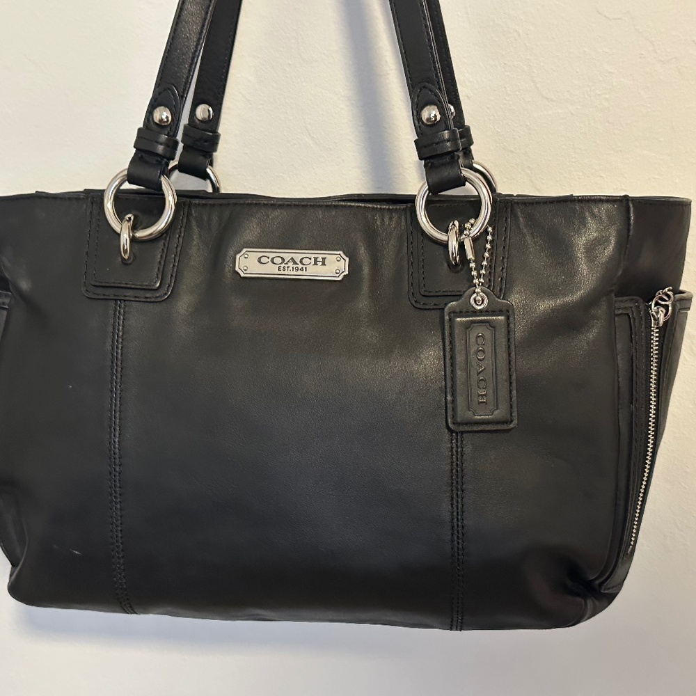 Coach Purse Black and Silver - Good Condition Clean Rarely Used